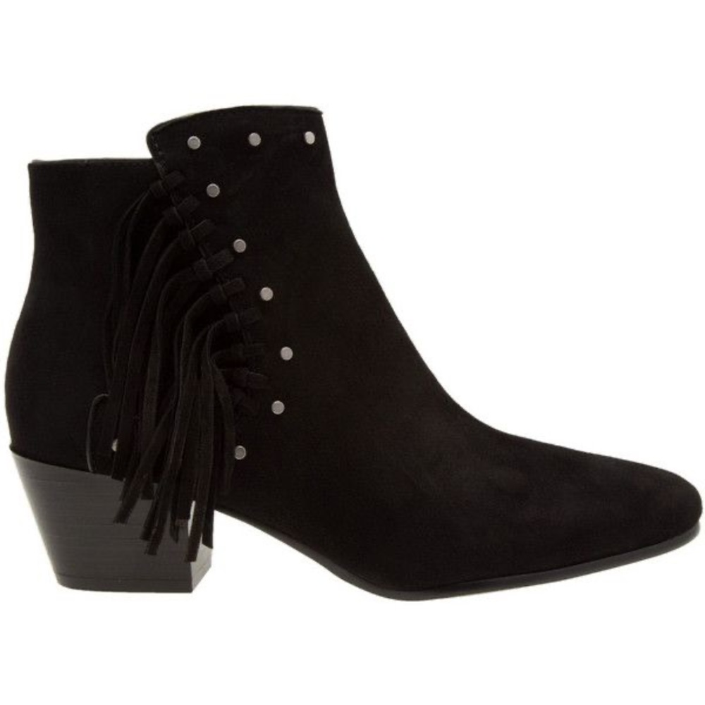 Sam Edelman Black Studded Suede Booties